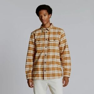 Everlane Mens Heavyweight Flannel Shirt OverShirt Button-Up Size XL Layer Casual